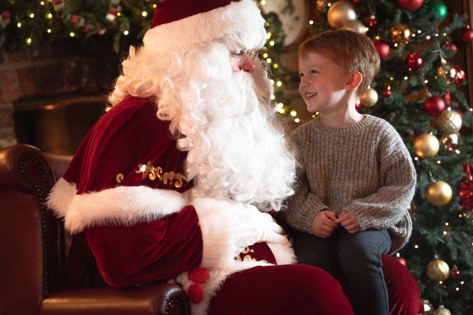 A child with santa